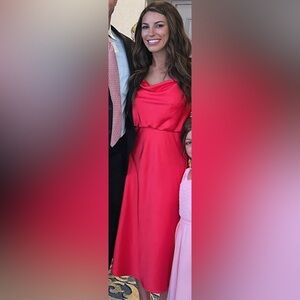 Vince Camino Size 0 Coral Satin Dress